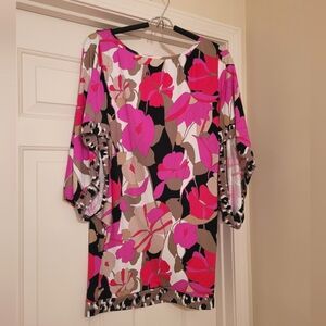 🩷 NWT Trina Turk Floral Tunic Coverup L
